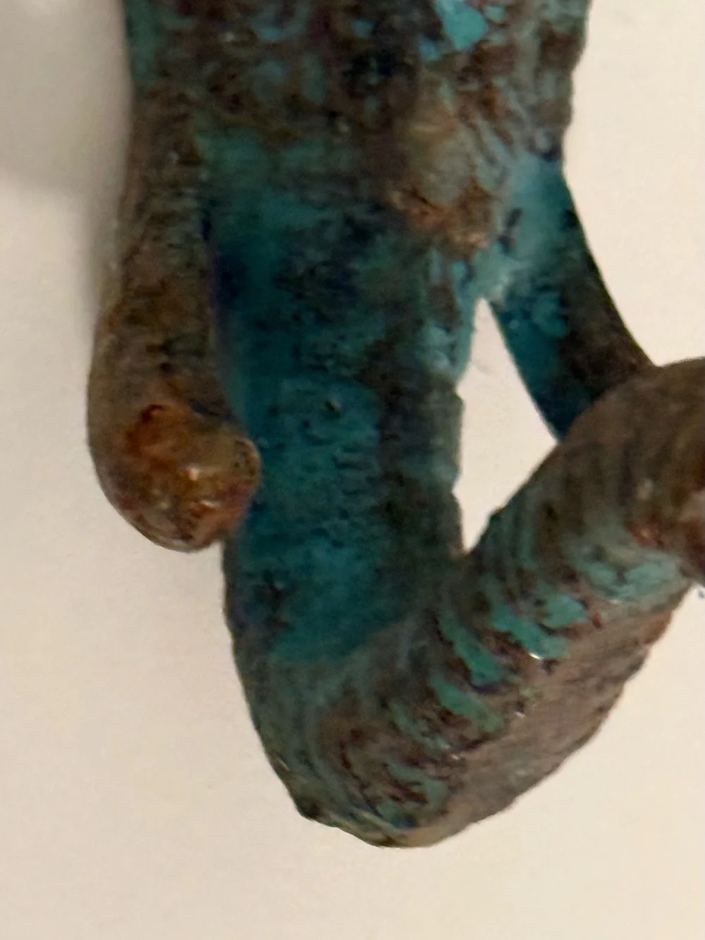Turquoise Patina Elephant Cast Iron Wall Hook - Decorative Home Wall Decor